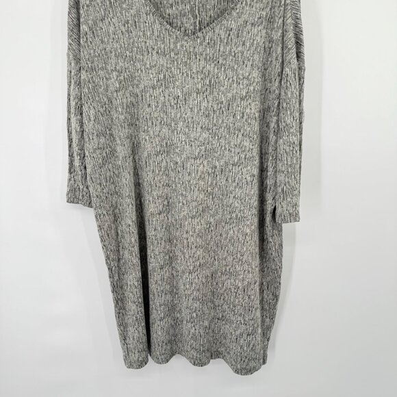 Pure J Jill Gray V-Neck linen Knit Tunic dress size large 3/4 sleeve womens - Picture 6 of 9